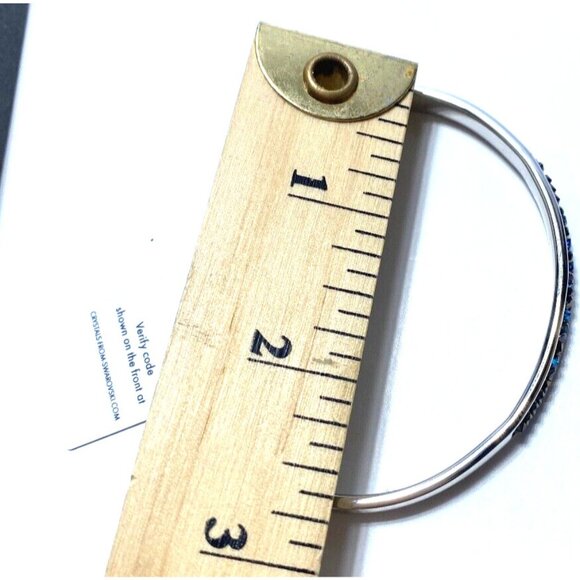 Blue & Silver C Nic & Syd Swarovski Bangle Bracelet – With Verification Code - Picture 7 of 10